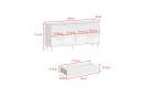 FUFU&GAGA Sideboard Komodenschrank 4 Türen 1 Schublade Weiß Bild 4
