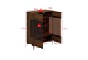 FUFU&GAGA Glasvitrine Moderner Vitrinenschrank Dunkelbraun mit LED-Beleuchtung Bild 5