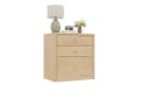 FUFU&GAGA Nachttisch mit 3 Schubladen und Geheimfach Beige MDF Bild 2