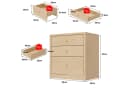 FUFU&GAGA Nachttisch mit 3 Schubladen und Geheimfach Beige MDF Bild 4