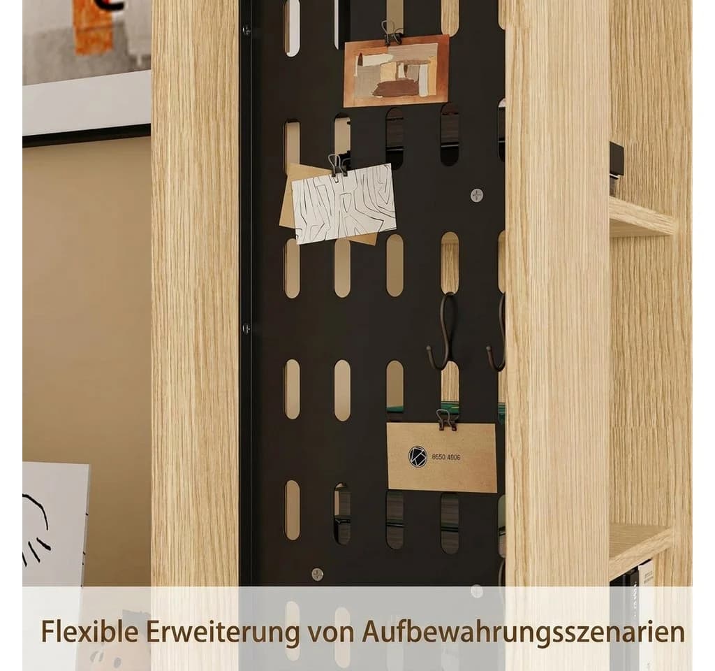 FUFU&GAGA Klapptisch Doppel-Falttisch mit Stauraum Beige - Bild 4