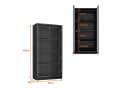 FUFU&GAGA Glasvitrine mit LED-Beleuchtung und Push-to-Open Türen Bild 3