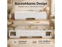 FUFU&GAGA TV-Schrank Weiß Schwarz Verstellbar 3 Schubladen Bild 3