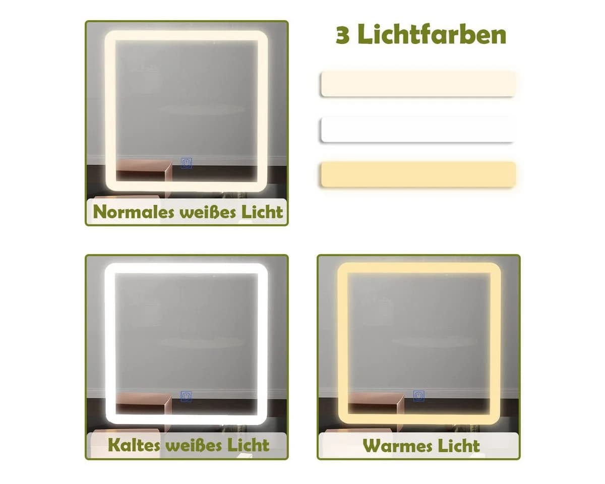 FUFU&GAGA Schminktisch mit LED-Spiegel Weiß - Bild 5