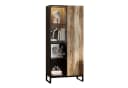 FUFU&GAGA Glasvitrine mit LED-Beleuchtung Schwarz Holzoptik Bild 2