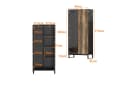 FUFU&GAGA Glasvitrine mit LED-Beleuchtung Schwarz Holzoptik Bild 5