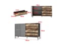 FUFU&GAGA Sideboard 160cm Schwarz Holz mit LED & Glasfront Bild 4
