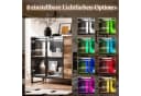 FUFU&GAGA Sideboard 160cm Schwarz Holz mit LED & Glasfront Bild 5