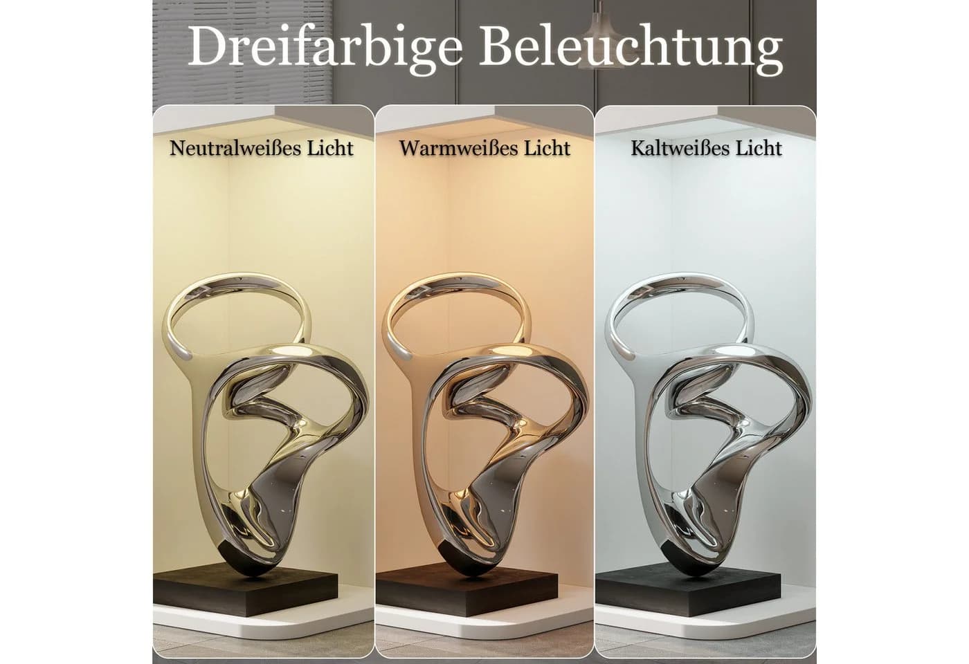 FUFU&GAGA Empfangstheke mit LED-Beleuchtung Weiß - Bild 5