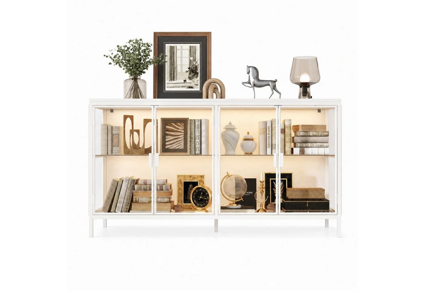 FUFU&GAGA Glas-Sideboard mit Beleuchtung 3 Farben - Bild 2