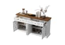 FUFU&GAGA Sideboard mit Schnitzmuster Buffet-Schrank weiß HDF Bild 1