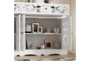 FUFU&GAGA Sideboard mit Schnitzmuster Buffet-Schrank weiß HDF Bild 5
