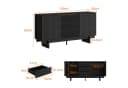 FUFU&GAGA Sideboard Modernes Sideboard, Kommode, schwarz matt, MDF Bild 3