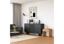FUFU&GAGA Sideboard Modernes Sideboard, Kommode, schwarz matt, MDF Bild 4