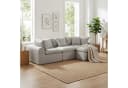 FUFU&GAGA Ecksofa Modulares Wolken-Sofa mit Armlehnen, Bouclé, hellgrau Bild 2