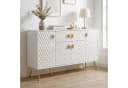FUFU&GAGA Sideboard 160cm Weiß 3D Waben Design Bild 1
