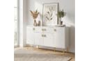 FUFU&GAGA Sideboard 160cm Weiß 3D Waben Design Bild 2