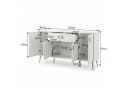 FUFU&GAGA Sideboard 160cm Weiß 3D Waben Design Bild 3