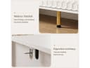 FUFU&GAGA Sideboard 160cm Weiß 3D Waben Design Bild 4
