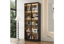 FUFU&GAGA Glasvitrine weiß mit LED-Beleuchtung und 5 Böden Bild 2