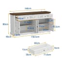 HOMSEE Sideboard Kommode Rokoko Weiß mit Schubladen & Türen Bild 1