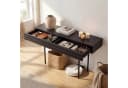 FUFU&GAGA Sideboard 160cm Schwarz Rillen-Design Bild 1