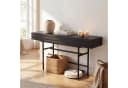 FUFU&GAGA Sideboard 160cm Schwarz Rillen-Design Bild 2