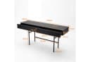 FUFU&GAGA Sideboard 160cm Schwarz Rillen-Design Bild 3