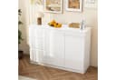 FUFU&GAGA Sideboard Weiß PET Hochglanz LED Kommode grifflos Bild 2