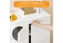 FUFU&GAGA Sideboard Weiß PET Hochglanz LED Kommode grifflos Bild 3