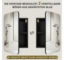 FUFU&GAGA Badezimmerspiegelschrank Schwarz Massivholz Bild 4