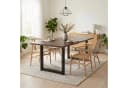 FUFU&GAGA Esstisch Massivholz Industrie-Design Braun Bild 2
