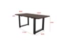 FUFU&GAGA Esstisch Massivholz Industrie-Design Braun Bild 3
