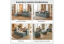 FUFU&GAGA Ecksofa L-Form Cloud Chenille Blaugrün Modular Bild 5