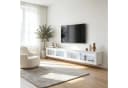 FUFU&GAGA TV-Lowboard Set 200 cm Hochglanz Weiß mit LED Bild 1