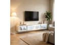 FUFU&GAGA TV-Lowboard Set 200 cm Hochglanz Weiß mit LED Bild 2