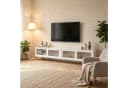 FUFU&GAGA TV-Lowboard Set 200 cm Hochglanz Weiß mit LED Bild 3