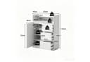 FUFU&GAGA Kommode Hochglanz Highboard mit LED-Beleuchtung Bild 5