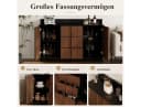 FUFU&GAGA Sideboard 150cm Braun Schwarz mit Stromschienen-System Bild 4