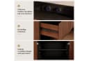 FUFU&GAGA Sideboard 150cm Braun Schwarz mit Stromschienen-System Bild 5