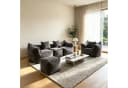 FUFU&GAGA Ecksofa Modulares Sofa Set 5-Sitzer Cloud Sofa Cord Grau Bild 2