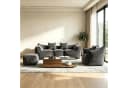 FUFU&GAGA Ecksofa Modulares Sofa Set 5-Sitzer Cloud Sofa Cord Grau Bild 3