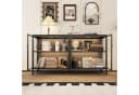FUFU&GAGA Sideboard Glas mit LED-Beleuchtung Schwarz/Weiß Bild 1