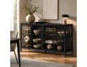 FUFU&GAGA Sideboard Glas mit LED-Beleuchtung Schwarz/Weiß Bild 2