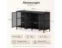 FUFU&GAGA Sideboard Glas mit LED-Beleuchtung Schwarz/Weiß Bild 5