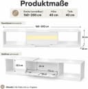 FUFU&GAGA Lowboard Weißer Hochglanz ausziehbar LED TV-Board Bild 4