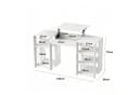 FUFU&GAGA Schreibtisch mit Lift-Top Funktion 140 cm Computertisch weiß mit Regal Bild 4