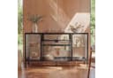 FUFU&GAGA Sideboard Glasvitrine mit 3-Farben-LED Beleuchtung Bild 1
