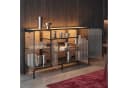 FUFU&GAGA Sideboard Glasvitrine mit 3-Farben-LED Beleuchtung Bild 3