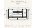 FUFU&GAGA Sideboard Glasvitrine mit 3-Farben-LED Beleuchtung Bild 4